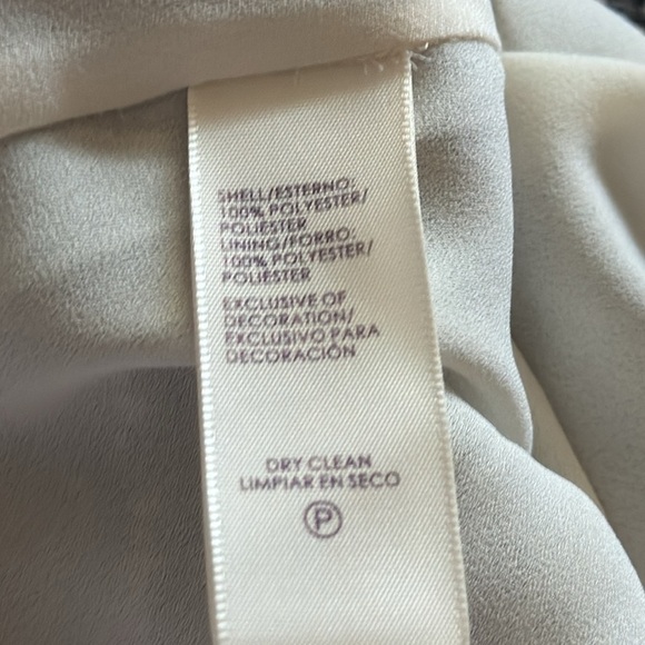 Rebecca Minkoff Nicky dress ruffle bottom sleeveless tassels blue tan print XS - Picture 13 of 13